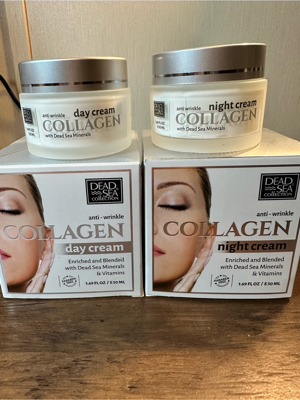 Dead Sea Collection COLLAGEN Anti-Wrinkle Day & Night Cream Duo 1.69oz/Each